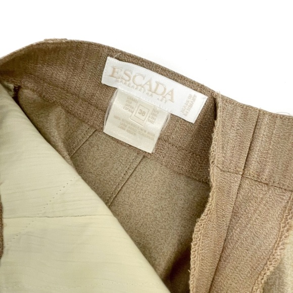 ESCADA Tan Beige Wool 2 Piece Suit Women's Size 38 - Picture 6 of 14